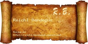 Reichl Bendegúz névjegykártya